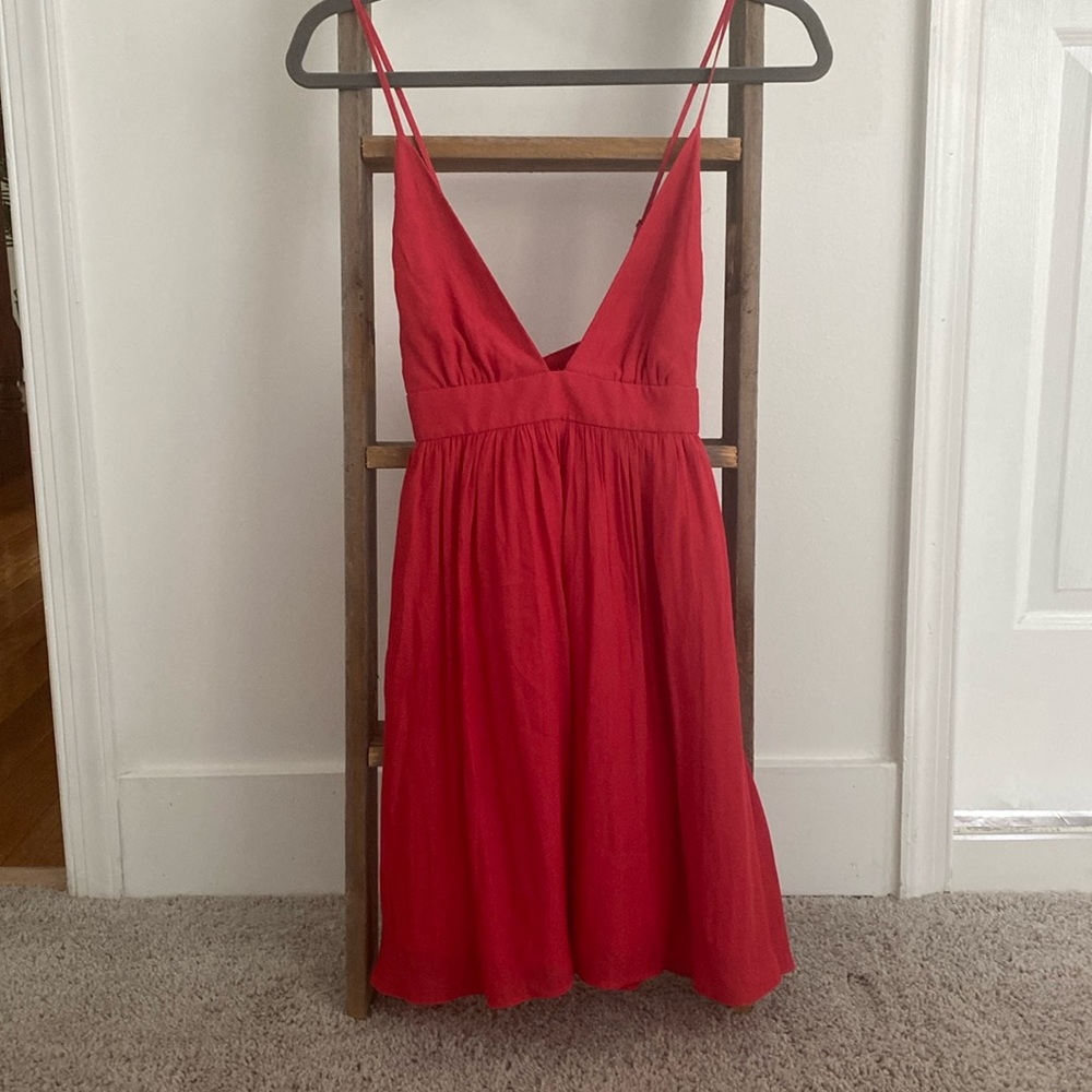 Mini red dress